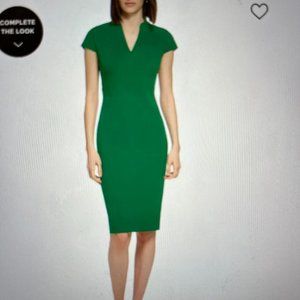 Wome's V-Neck Cap Sleeve Sheath Dress